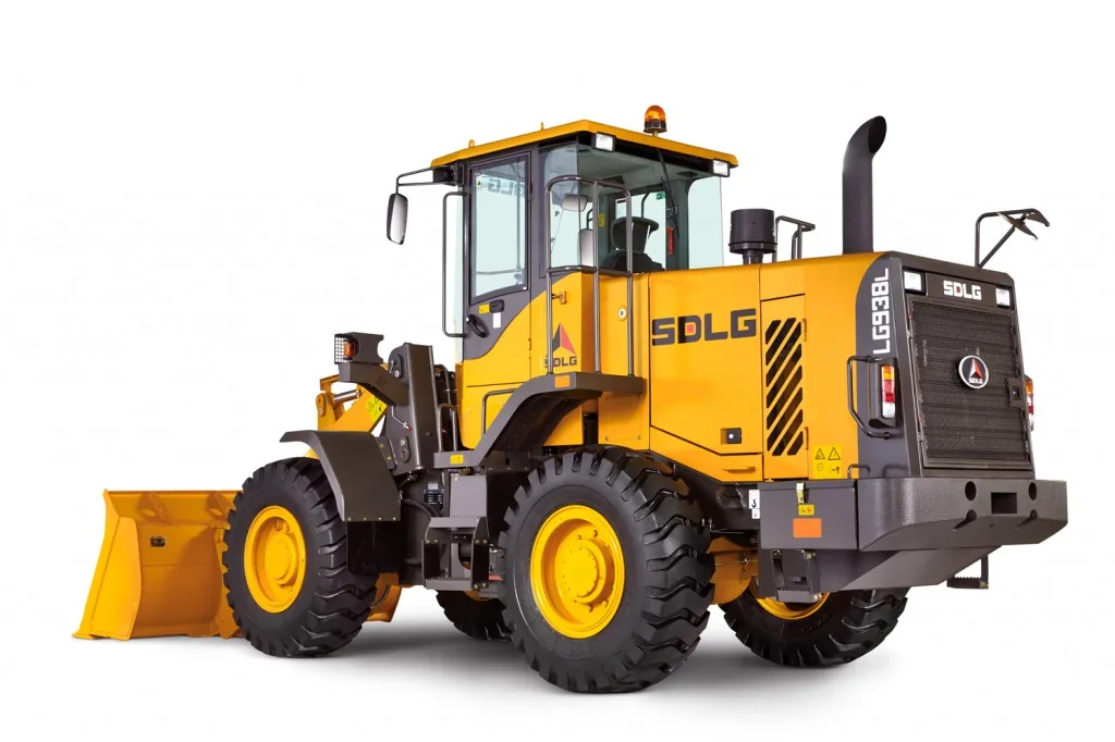 Modern excavator and grader on a construction site — 21st century heavy equipment technology